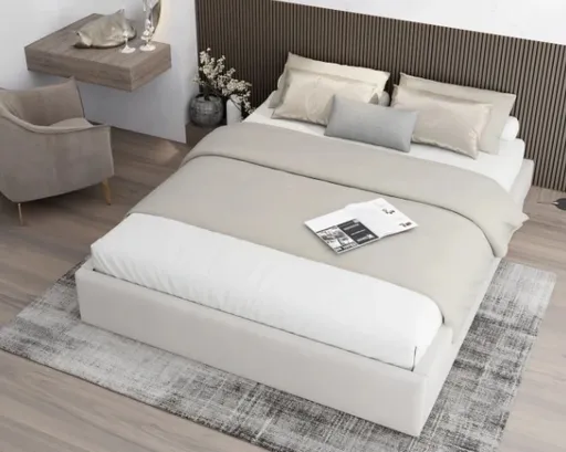 FDM Čalúnená manželská posteľ ORLANDO | 180 x 200 cm Farba: Krémová