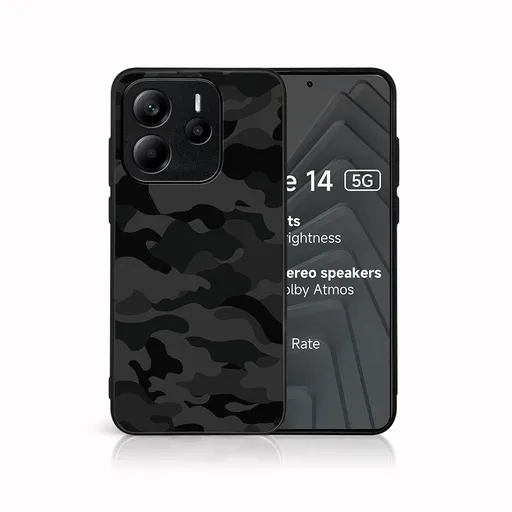 MY ART Ochranný kryt pre Xiaomi Redmi Note 14 5G BLACK CAMO (234)
