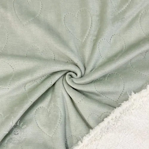 Kojenecký plyš TEDDY Hearts old green