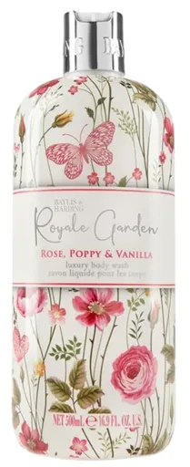 BAYLIS & HARDING - Dámsky sprchový gél ruža, mak & vanilka, 0,5 L