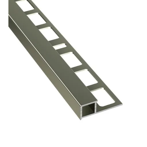 Lišta ukončovací " pravouhlý" Havos champagne, hliník elox, dĺžka 250 cm, výška hrany 10 mm, ALECHH10250