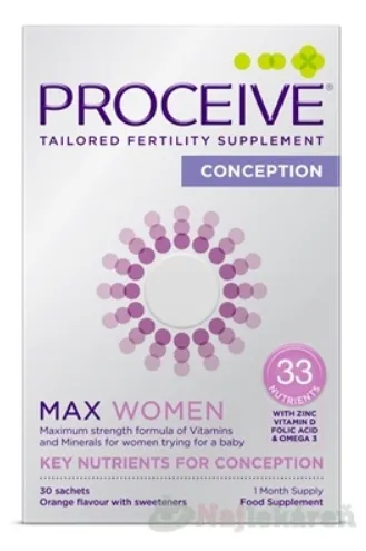 PROCEIVE CONCEPTION MAX WOMEN prášok vo vrecúškach pomarančová príchuť 30ks