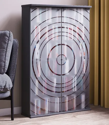 VCM Vitrína na média Tilano L, antracitová