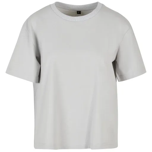 Build Your Brand Dámske oversize tričko - Svetlá asfaltová | M