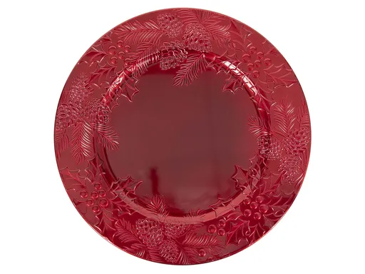 HIT Dekoračný tanier 33cm cezmína červená