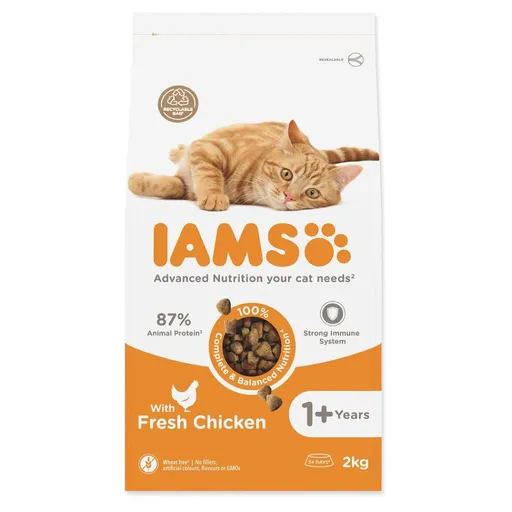 IAMS Cat Adult Chicken krmivo pre mačky 1 kus, Hmotnosť balenia (g): 2 kg