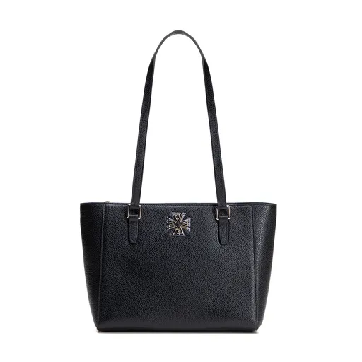 Dámska ramenná kabelka z kože čierna 100-4E-612-1