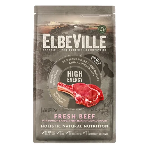 ELBEVILLE High Energy Fresh Beef granule pre psov 1 kus, Hmotnosť balenia (g): 1,4 kg