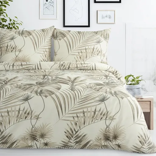 ArtFir Obličky na jednolôžko NINA | béžová/sivá 140 x 200 cm