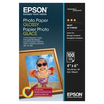 Epson Paper Photo C13S042548, 200 g/m2, 10x15cm, 100ks, lesklý, biely, foto papier