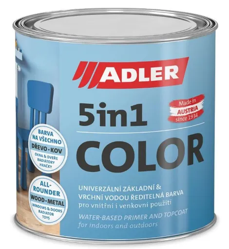 ADLER 5in1-COLOR - Univerzálna vodou riediteľná farba (zákazkové miešanie) RAL 1000 - zelenobéžová 0,75 L