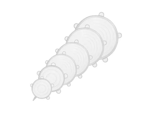 TEESA Silikonová viečka na potraviny 6ks