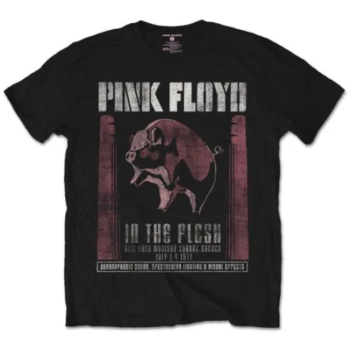 Pink Floyd tričko In the Flesh Čierna XL