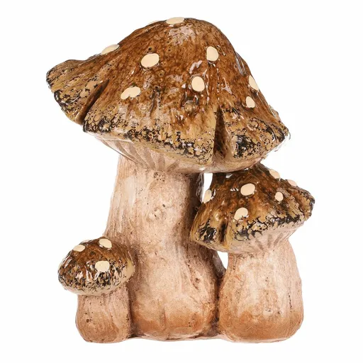 Jesenná dekorácia Hríby, 13 x 10 x 14 cm, polyresin