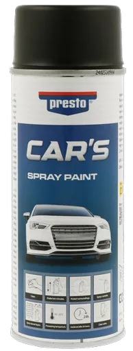 PRESTO CAR´S - Nitro-kombinačná farba na auto v spreji (čierna matná, 0,4 L)