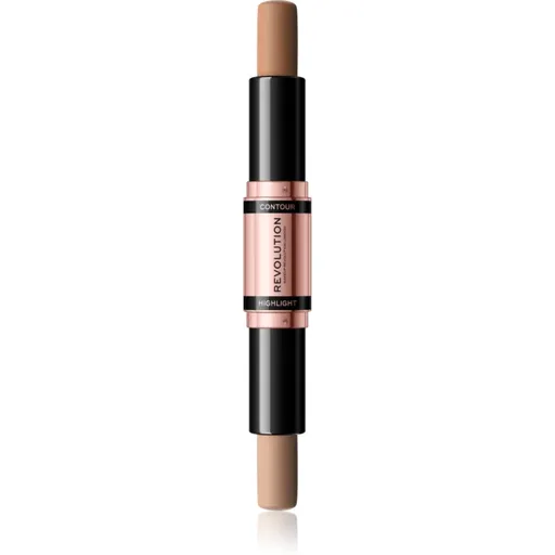 Makeup Revolution Fast Base obojstranná kontúrovacia tyčinka odtieň Fair 2x4.3 g