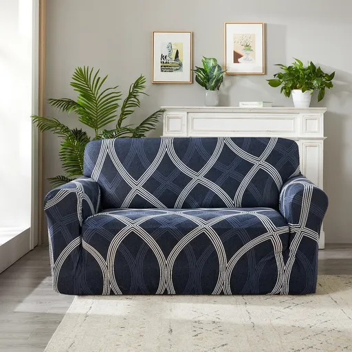 4Home Napínací poťah na sedačku Elegant modrá, 190-230 cm + obliečka na vankúšik zadarmo, 190-230 cm