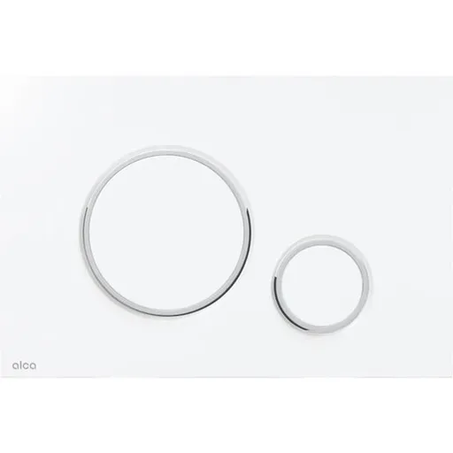 Ovládacie tlačidlo Alca biela / chróm-lesk M770