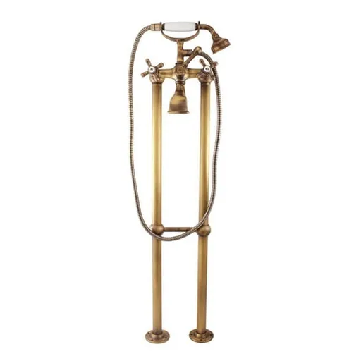 Vaňová batéria RAV Slezák MORAVA so sprchovacím setom 150 mm stará mosadz MK150.5/2SM