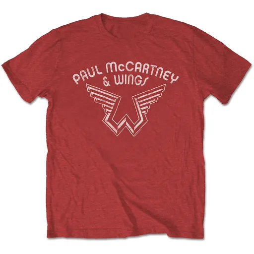 Paul McCartney tričko Wings Logo Červená S