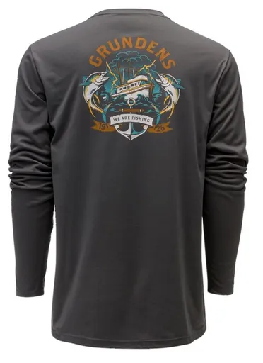 Grundéns funkčné uv tričko tuna tattoo ls tech tee anchor - xl