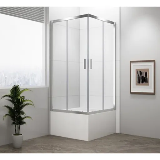 Polysan Carmen štvorcová sprchová zástena 900x900x1650mm, číre sklo MD5116