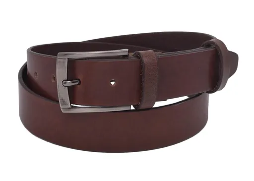 Pánsky kožený opasok 754-35-12 tmavohnedý pracka Alfred