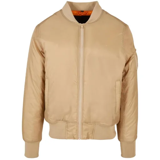 Build Your Brand Zateplená pánska bomberka - Béžová | 3XL