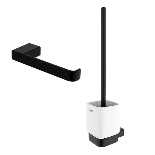 Nimco Kibo súprava kúpeľňových doplnkov čierna KISET94KN90