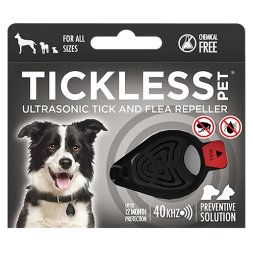 TICKLESS PET Ultrazvukový odpudzovač kliešťov a bĺch pre psov farba black 1 kus