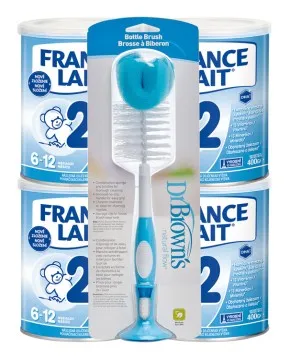 France Lait 2 4x400g + Dr.Browns Kefa na fľaše MIX