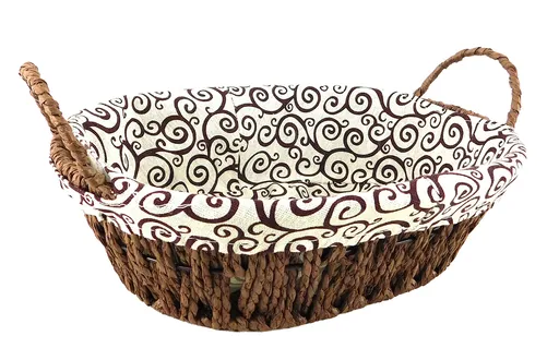 MAKRO - Košík špagátový ovál s látkou, 20x8x28cm