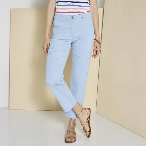 7/8 cargo nohavice z plátna