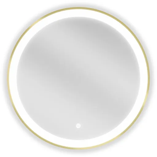 MEXEN - Esso zrkadlo s osvetlením 60, LED 6000K zlatý rám 9825-060-060-611-50