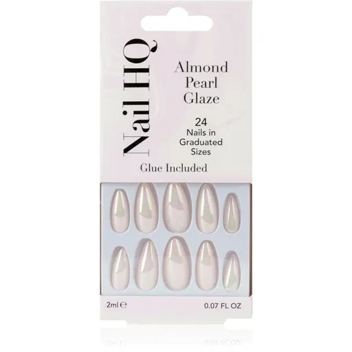 Nail HQ Almond umelé nechty Pearl Glaze 24 ks