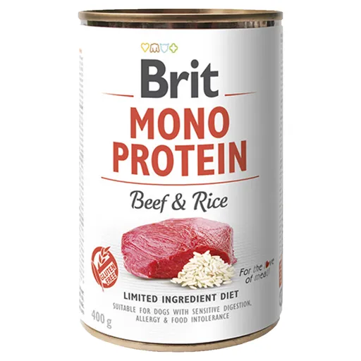 Brit MONO PROTEIN Beef & Rice konzerva pre psov 400 g
