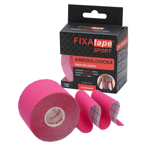 FIXAPLAST Fixatape šport štandard tejpovacia páska 5 cm x 5m ružová 1 kus