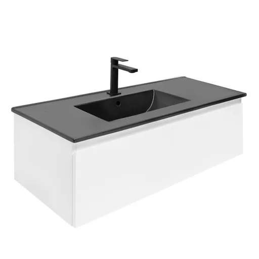 Kúpeľňová skrinka s umývadlom SAT B-WAY 99x30x45 cm biely lesk BWAY100WU4BB