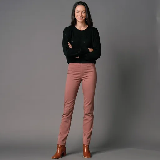 Zoštíhľujúce nohavice s pružným pásom a efektom plochého brucha