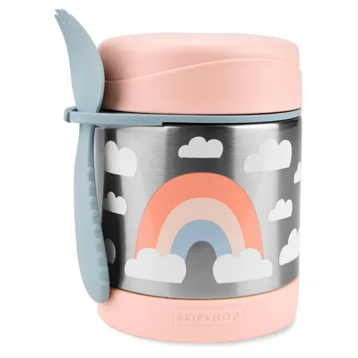 SKIP HOP Spark style termoska na jedlo s lyžičkou/vidličkou dúha od 3 rokov 325 ml