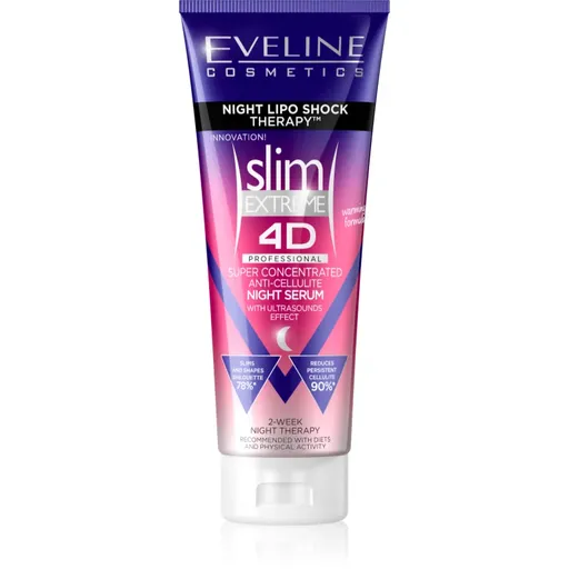 Eveline Cosmetics Slim Extreme superkoncentrované nočné sérum s hrejivým účinkom 250 ml
