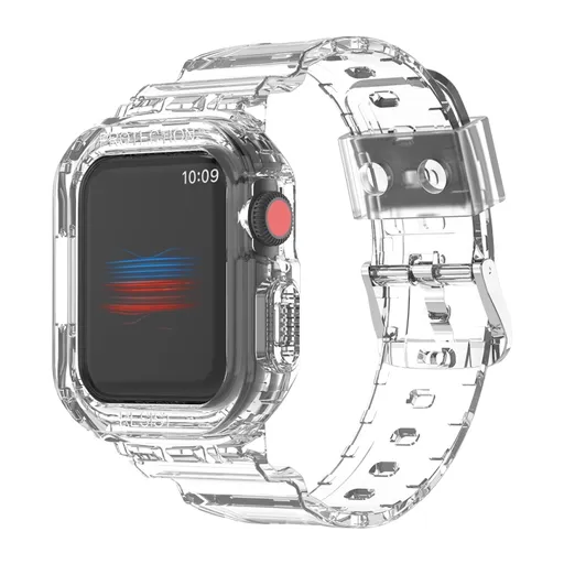 GLACIER Ochranné puzdro s remienkom Apple Watch Ultra 1 / 2 / 3 49mm priehľadné