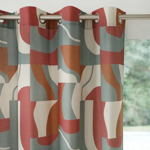 Zatemňovací záves s potlačou a kovovými očkami