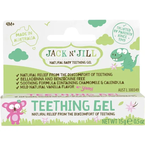 Jack N’ Jill Teething Gel upokojujúci gél na rast zúbkov 4m+ 15 g