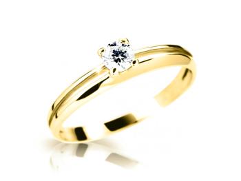 Cutie Diamonds Zásnubný prsteň zo žltého zlata s diamantom DZ6880-1272-10-X-1 61 mm