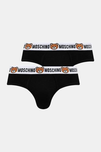 Slipy Moschino Underwear 2-pak pánske, čierna farba, 13854402