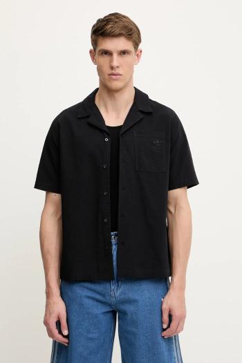 Bavlnená košeľa adidas Originals Essential čierna farba, regular, JD2455