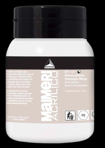 MAIMERI ACRILICO - Akrylové farby 017 - platinum white, 0,5 L