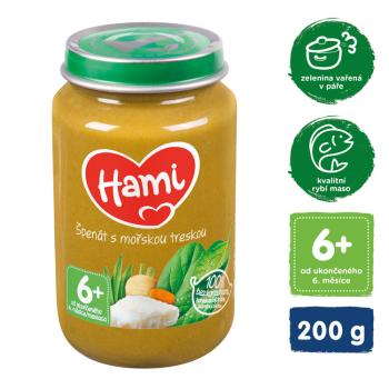 Hami SPENAT S TRESKOU 200 g,HAMI Príkrm mäsovo-zeleninový Špenát s morskou treskou 200g