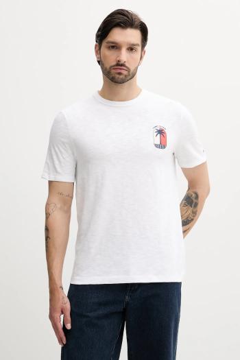 Bavlnené tričko Tommy Hilfiger pánske, biela farba, s potlačou, MW0MW39354